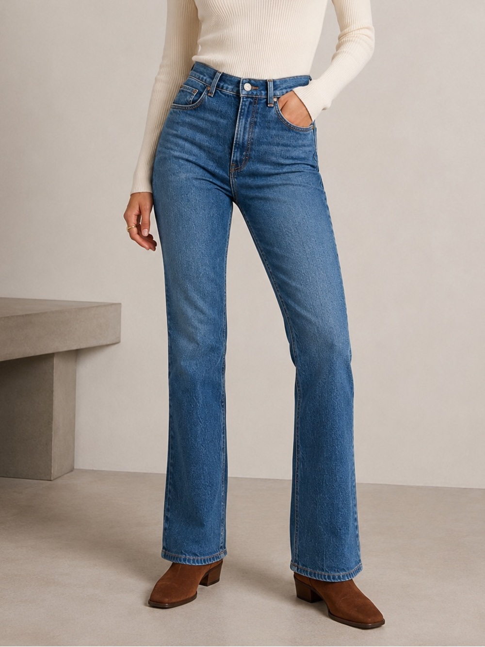 Reformation Cindy Bootcut Jeans La Jolla Wash High Rise 29